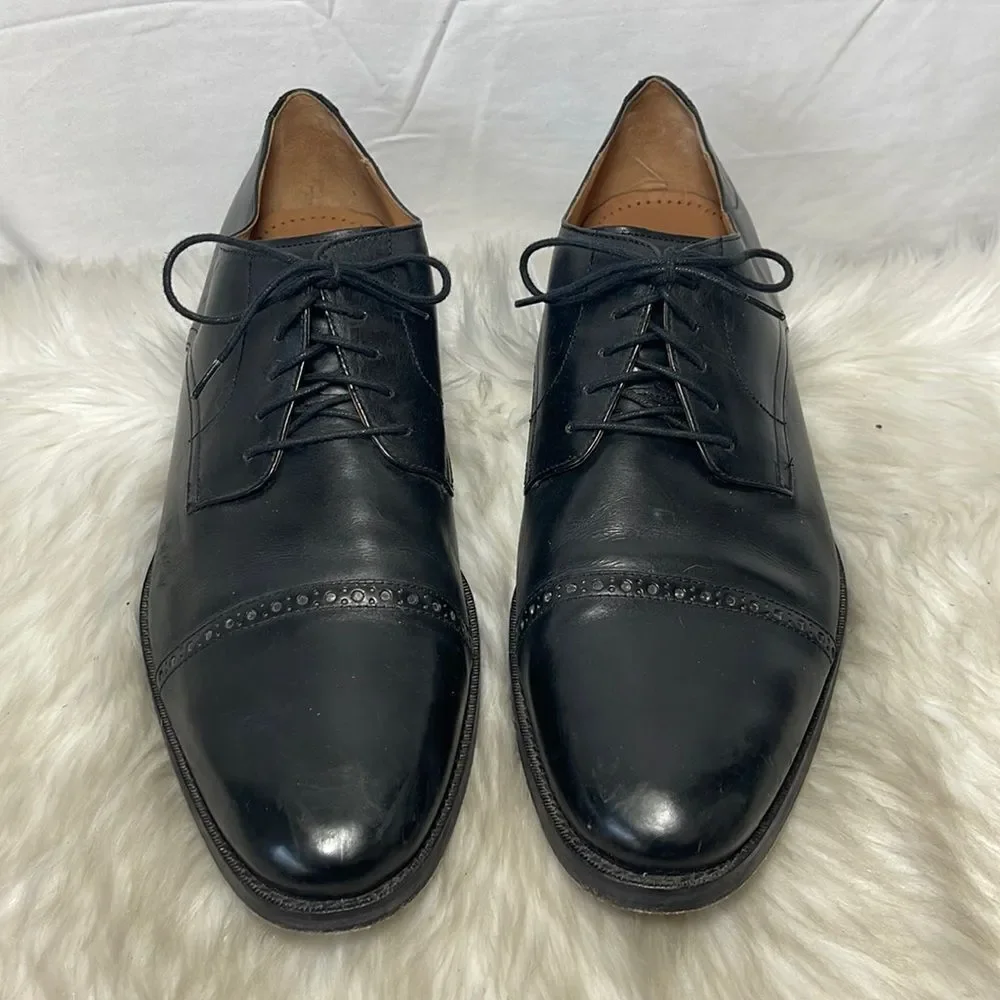 Lace Up Cole Haan Black Leather Cap Toe Oxfords Sz 13‎